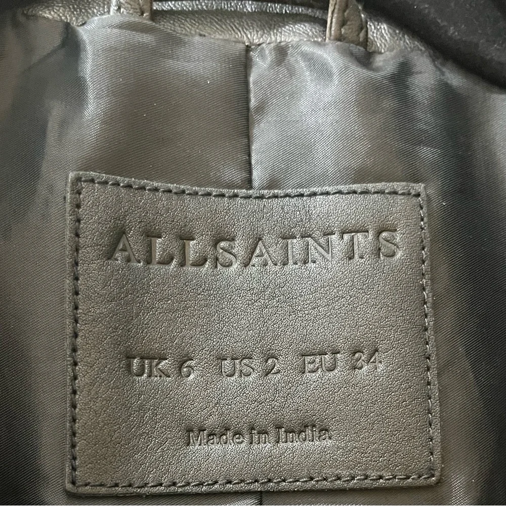 AllSaints Bales Biker Jacket in Black, Size 2 - Picture 6 of 15